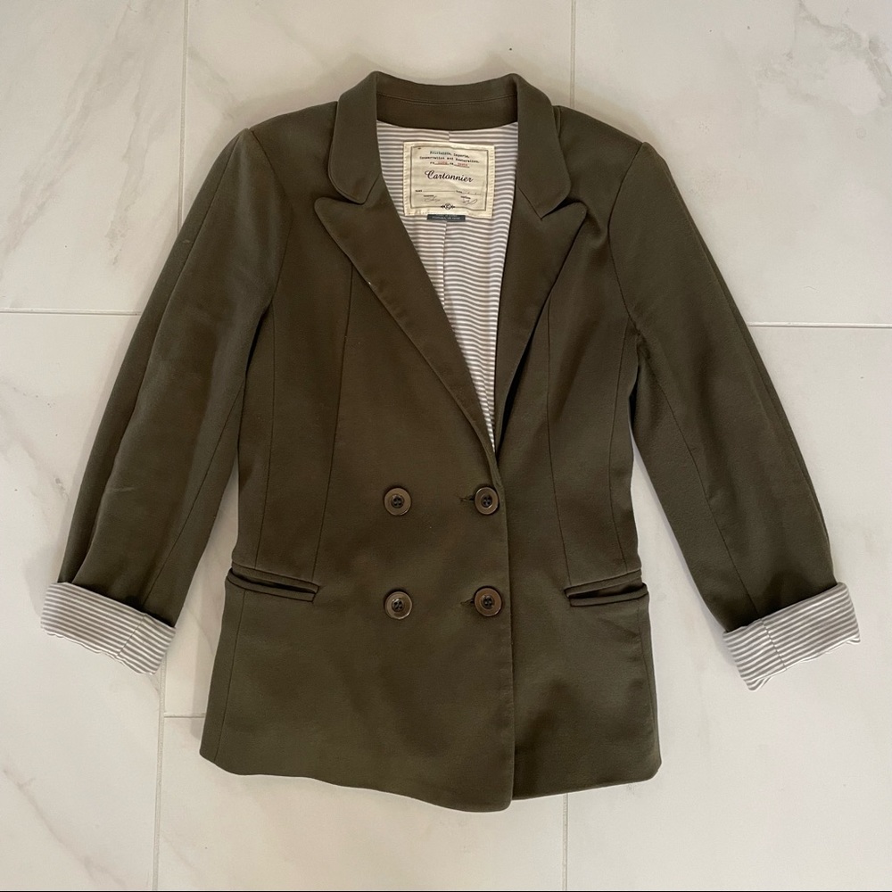 Anthropologie Olive Green Blazer - Picture 2 of 4